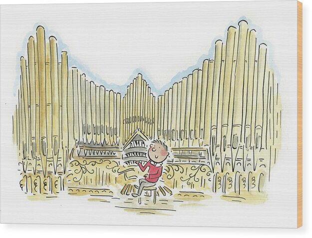 Organist 1 - Wood Print