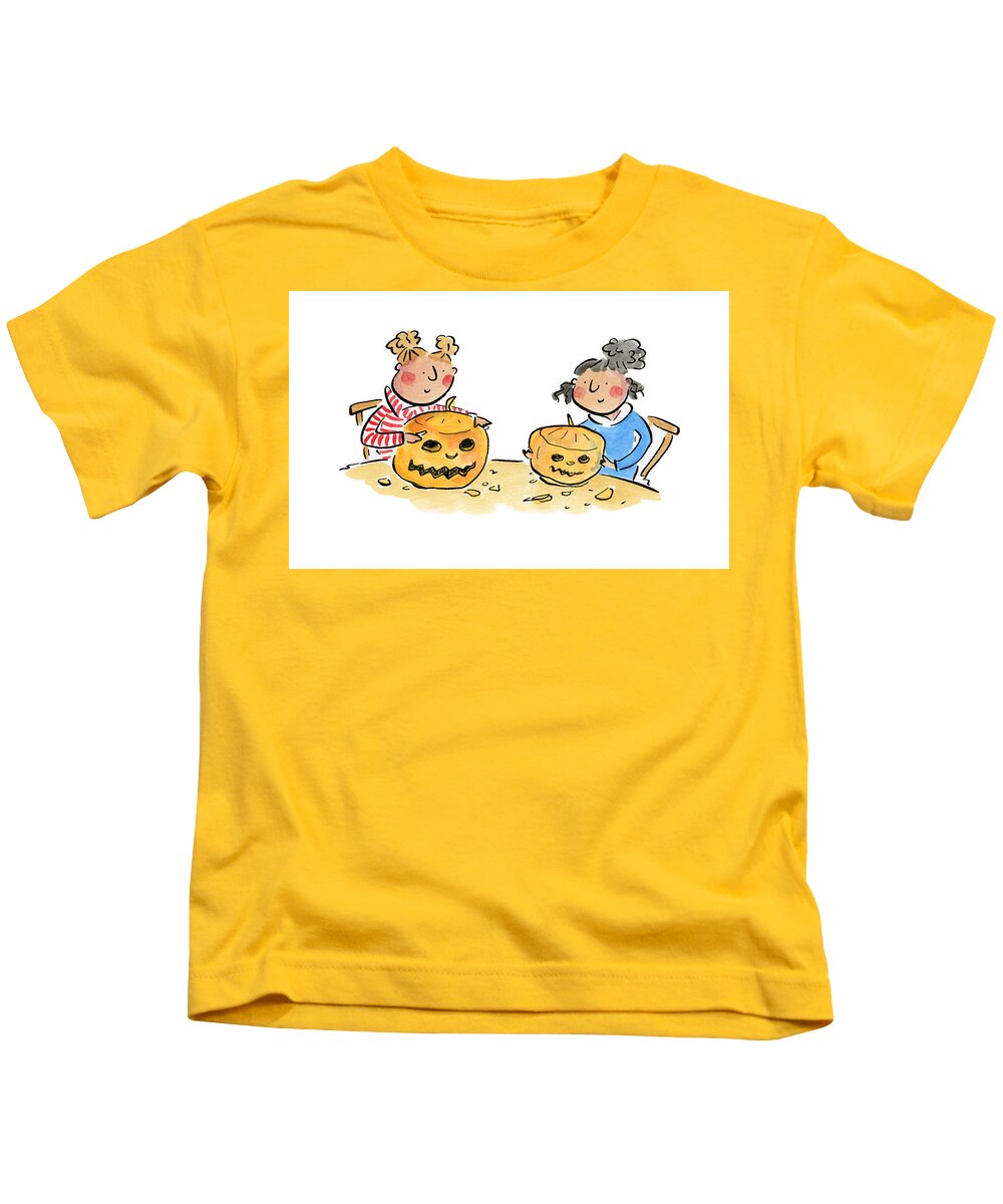 Pumpkin Carving 1 - Kids T-Shirt
