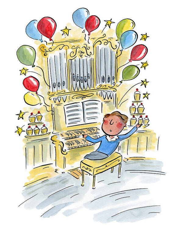 Birthday Organist - Art Print