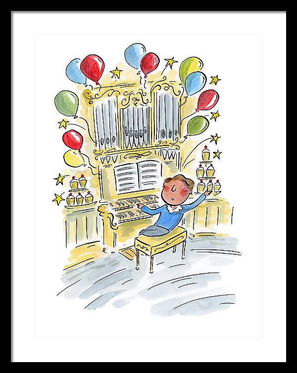 Birthday Organist - Framed Print