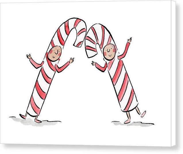 Candy Canes - Canvas Print