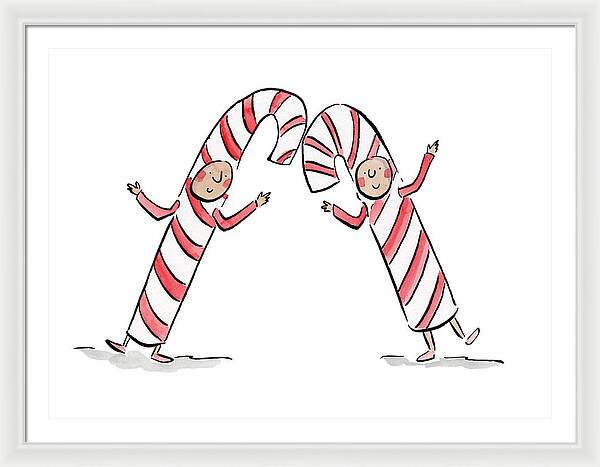 Candy Canes - Framed Print
