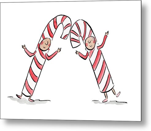 Candy Canes - Metal Print