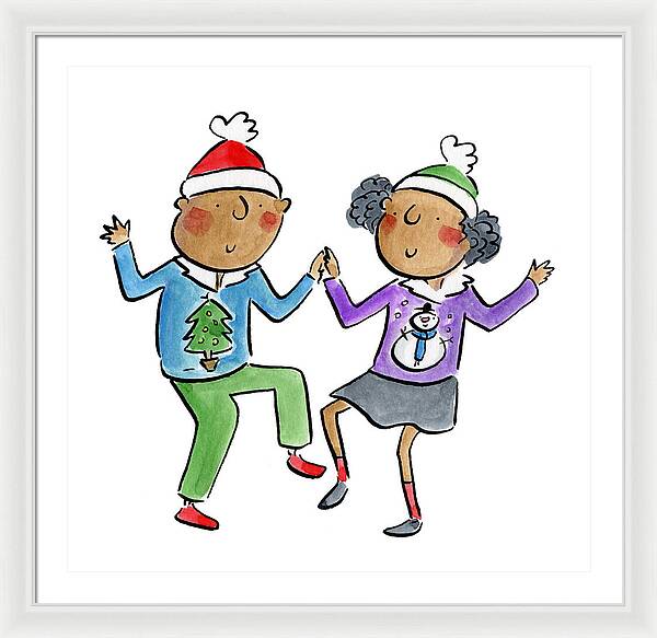 Christmas dancing - Framed Print