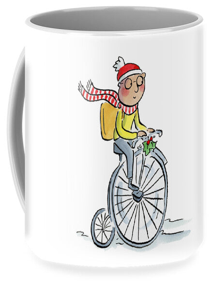 Christmas Penny Farthing - Mug