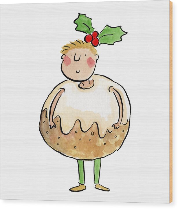 Christmas Pudding - Wood Print