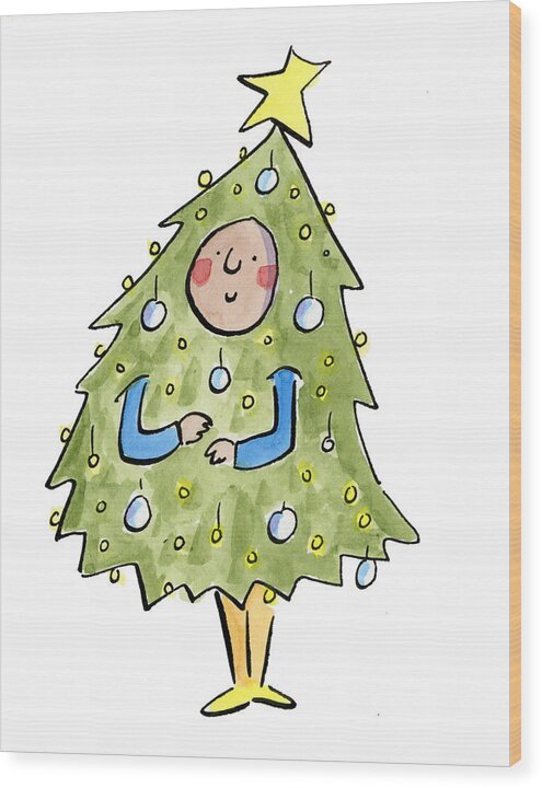 Christmas Tree Outfit - Wood Print