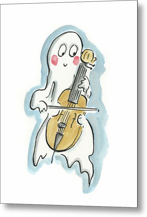 Ghost Cello - Metal Print