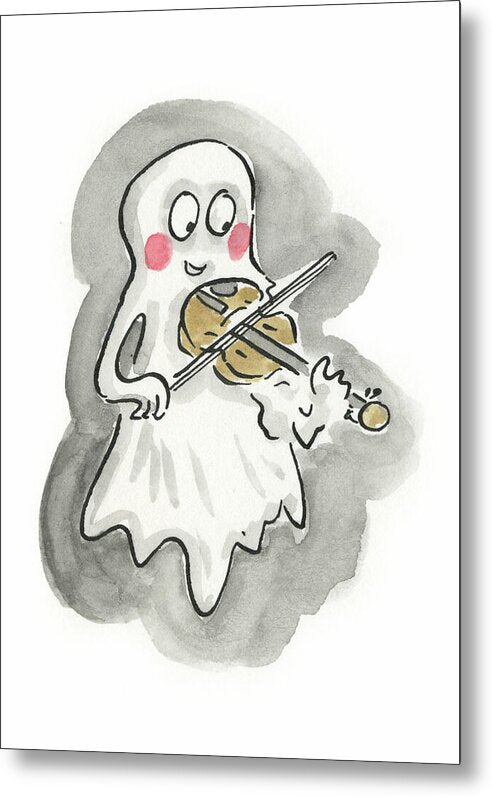 Ghost Violin - Metal Print