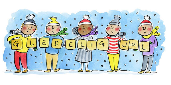 Gledelig Jul - Art Print