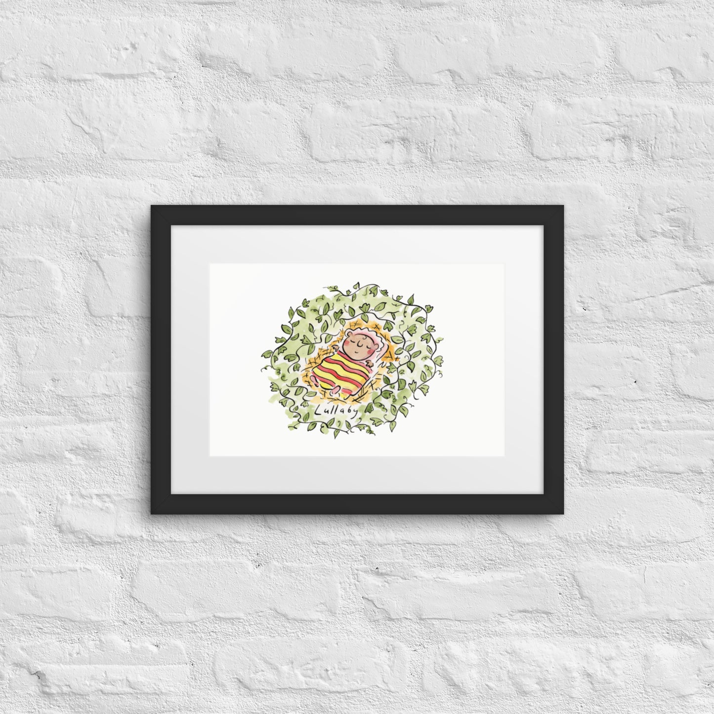 Lullaby Illustration by Rosie Brooks Framed poster