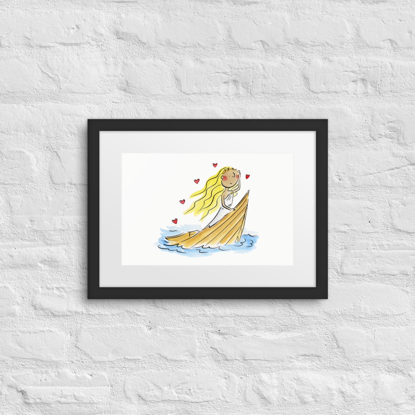 My Helen of Troy Illustration by Rosie Brooks Framed poster
