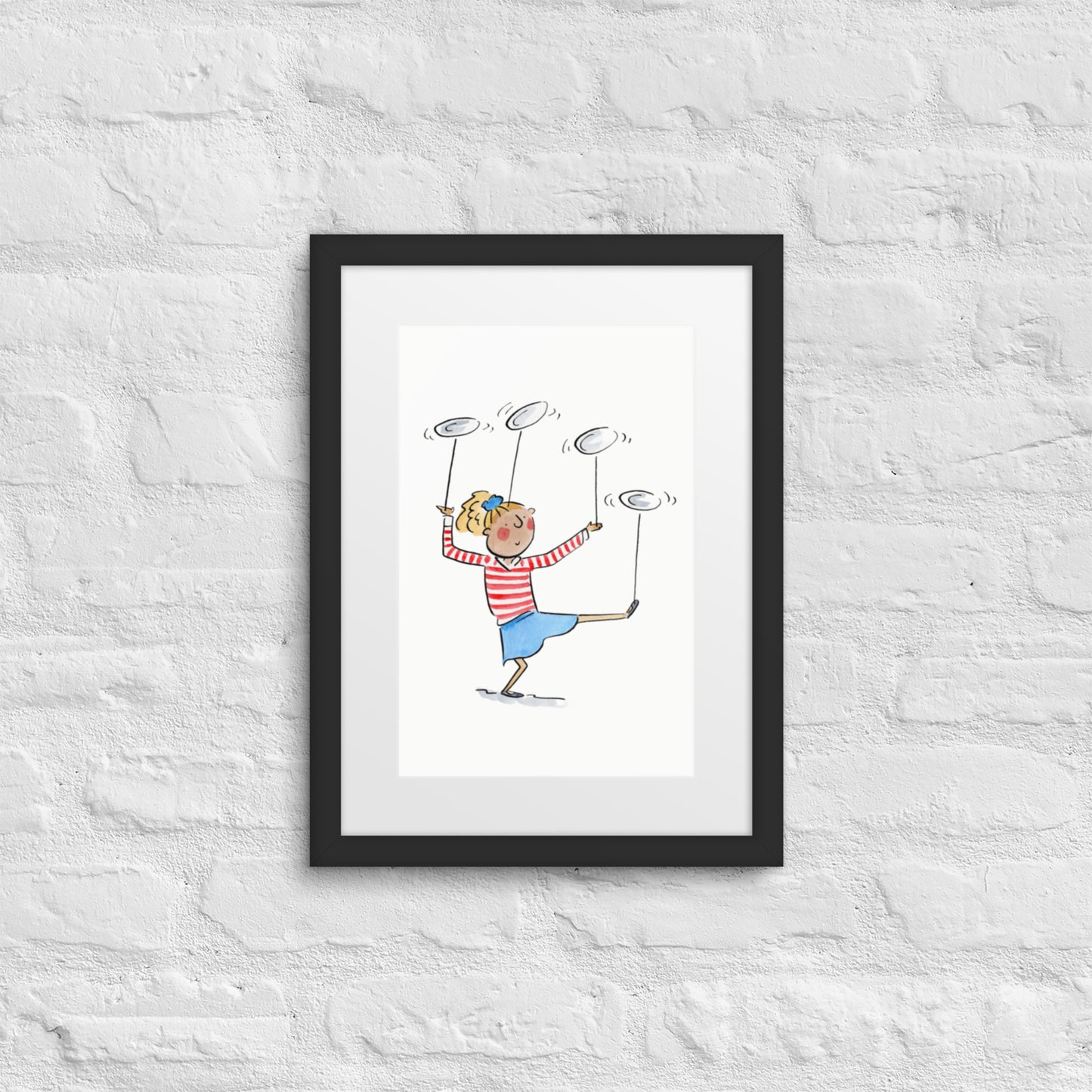 Spinning Plates Framed poster