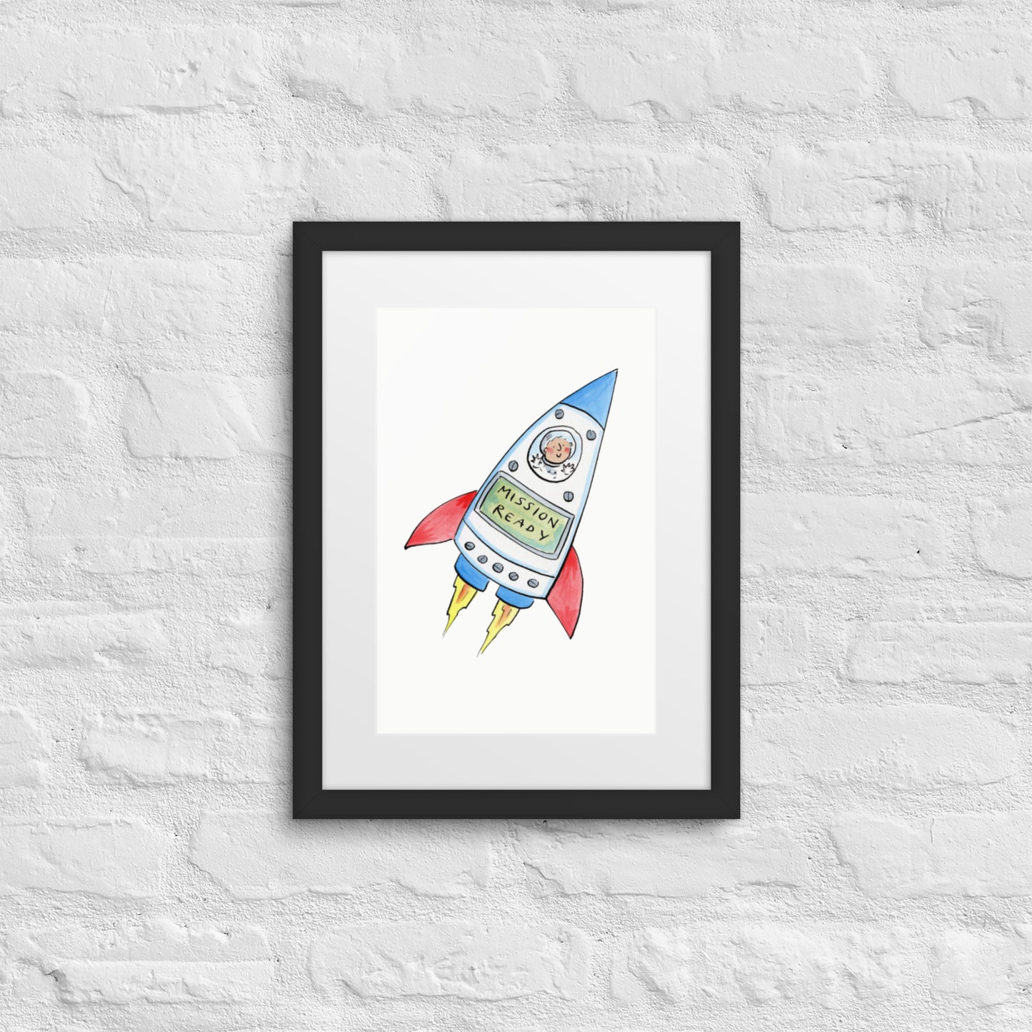Mission Ready Illustration by Rosie Brooks Framed poster