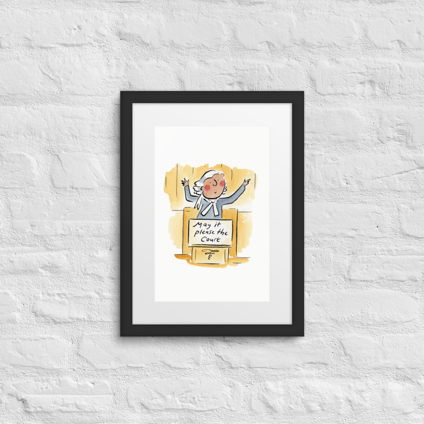 May it please the Court Illustration by Rosie Brooks Framed poster