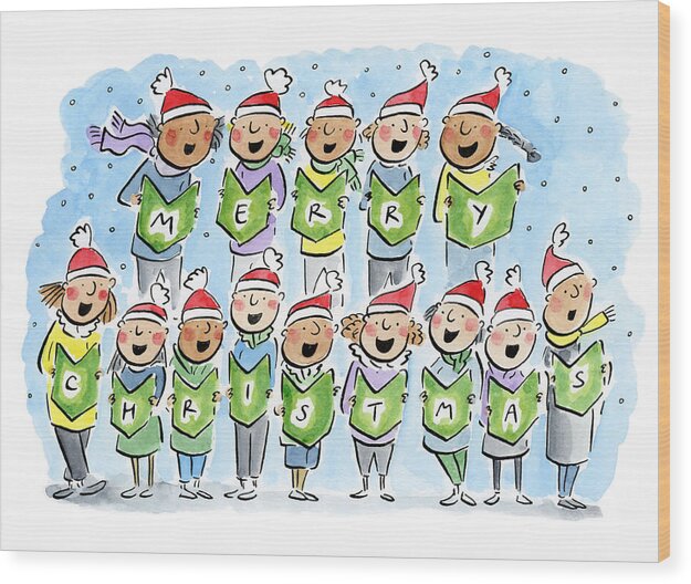 Merry Christmas - Wood Print