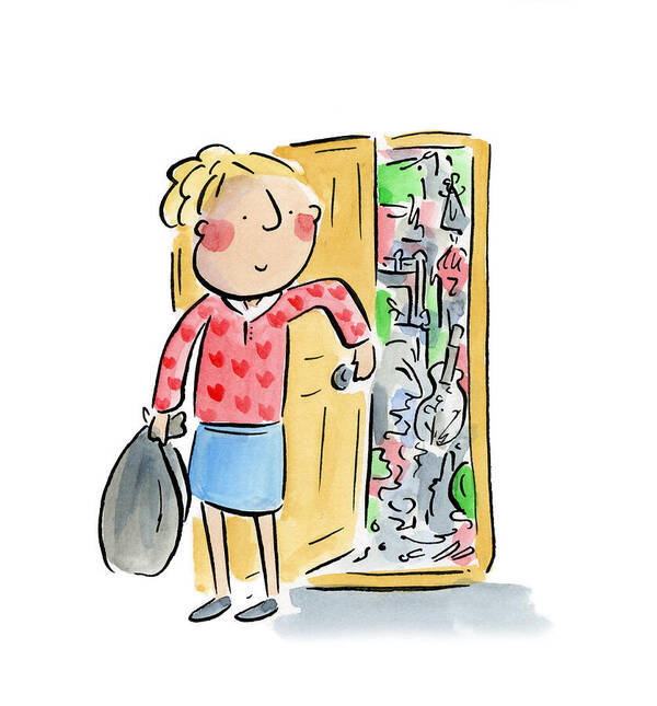 Messy bedroom - Art Print