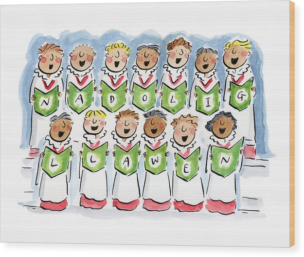 Nadolig Llawen - Wood Print