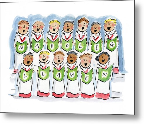 Nadolig Llawen - Metal Print