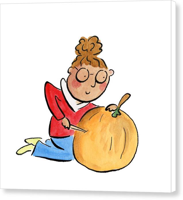 Pumpkin Carving - Canvas Print