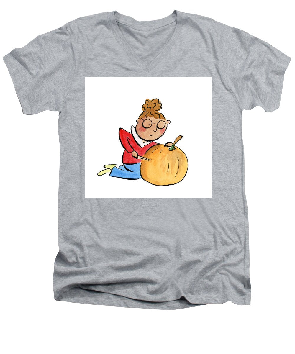 Pumpkin Carving - Men's V-Neck T-Shirt