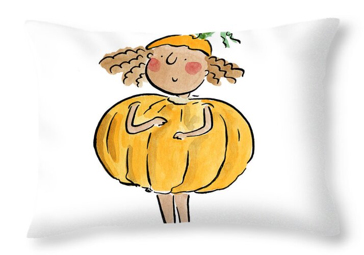 Pumpkin Costume - Throw Pillow