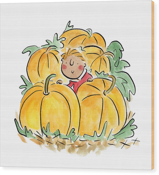 Pumpkin Patch - Wood Print