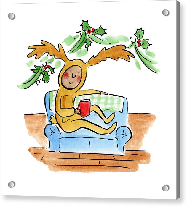 Reindeer Onesie - Acrylic Print