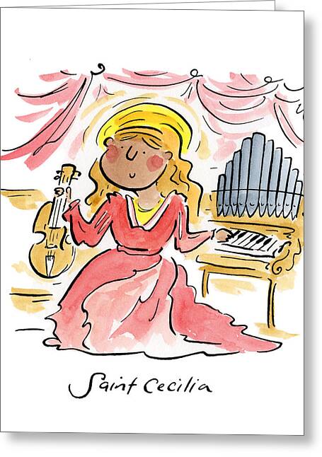 Saint Cecilia - Greeting Card