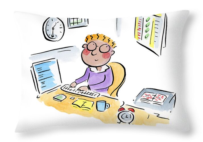 Time Management - Throw Pillow