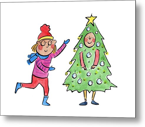 Tree Costume - Metal Print