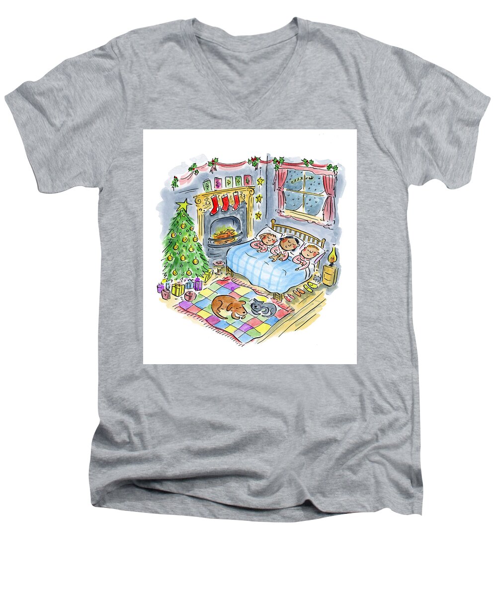 Twas the night before Christmas - Men's V-Neck T-Shirt