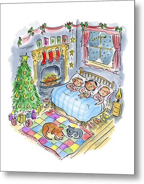 Twas the night before Christmas - Metal Print