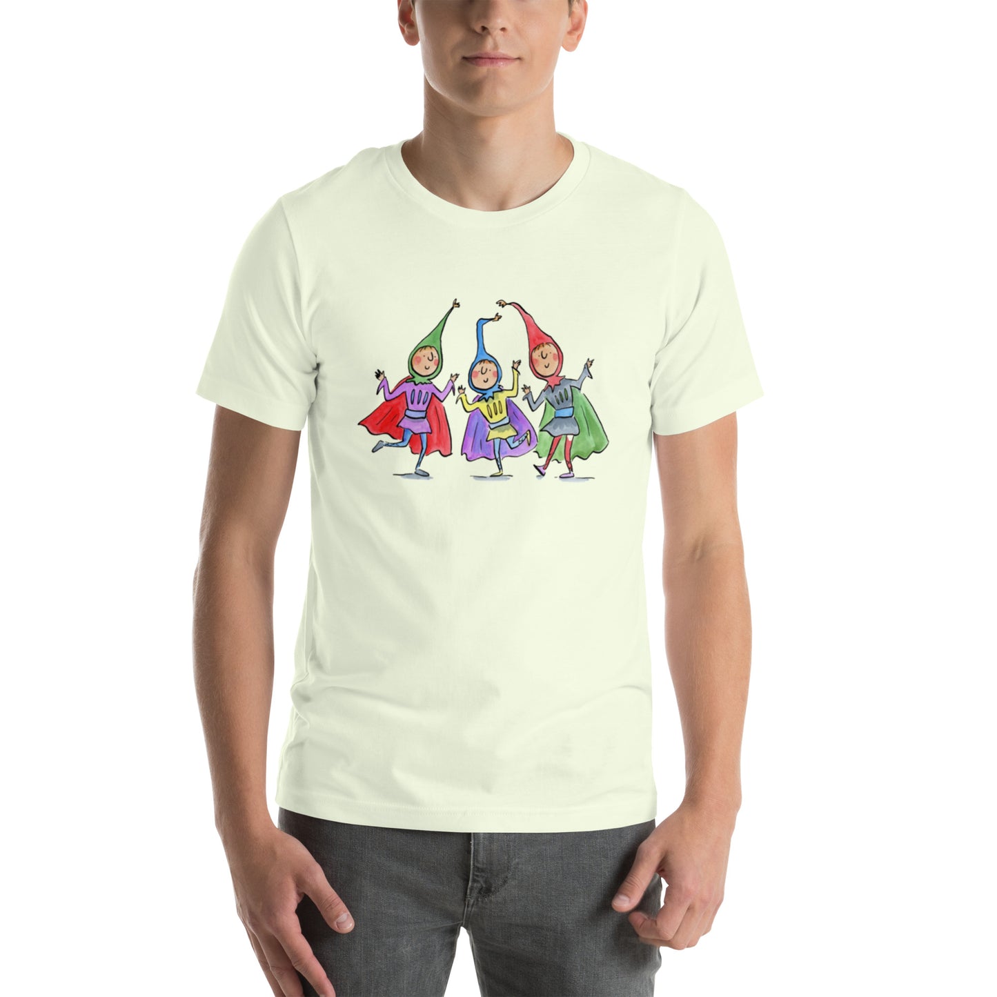 Jesters Illustration by Rosie Brooks Unisex t-shirt