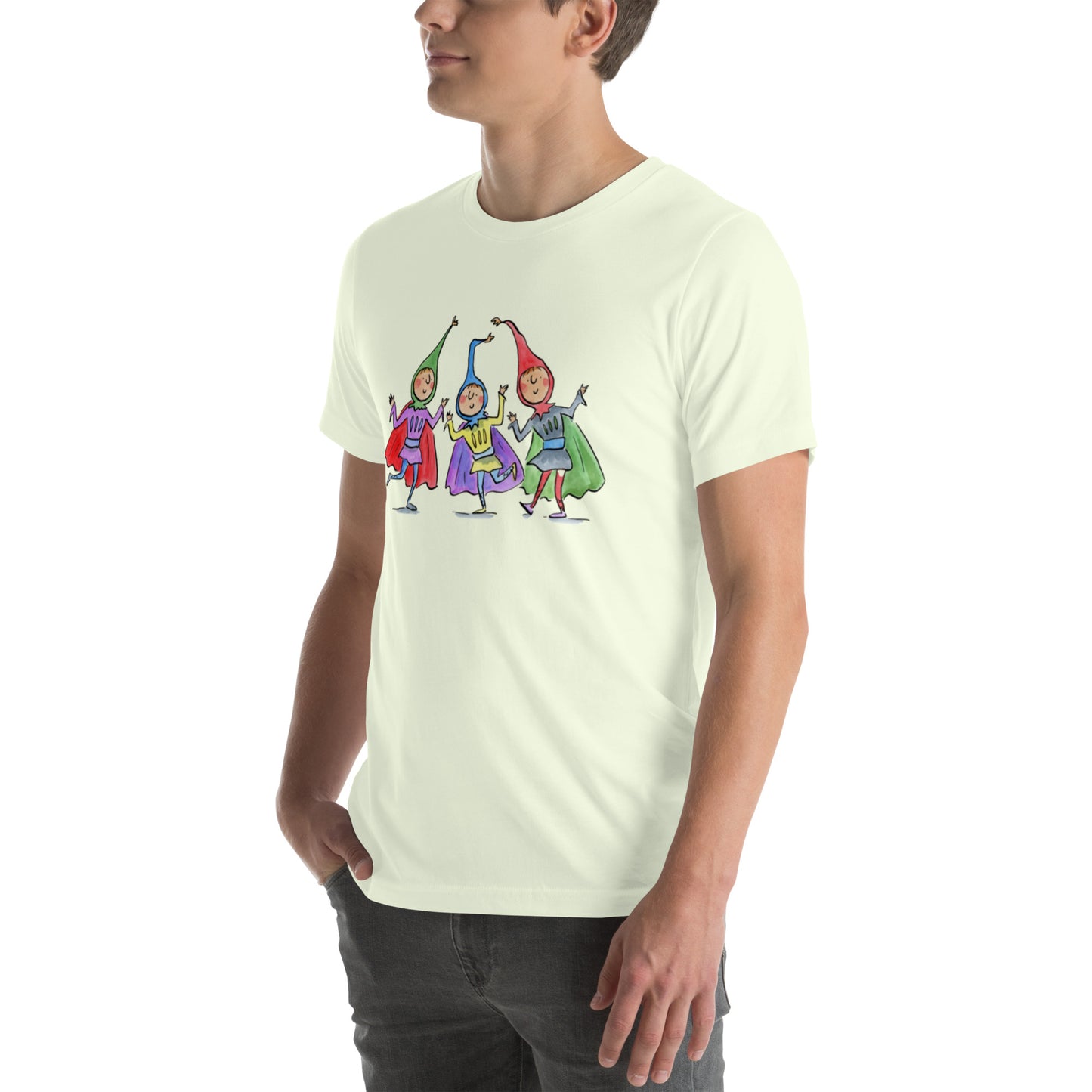 Jesters Illustration by Rosie Brooks Unisex t-shirt