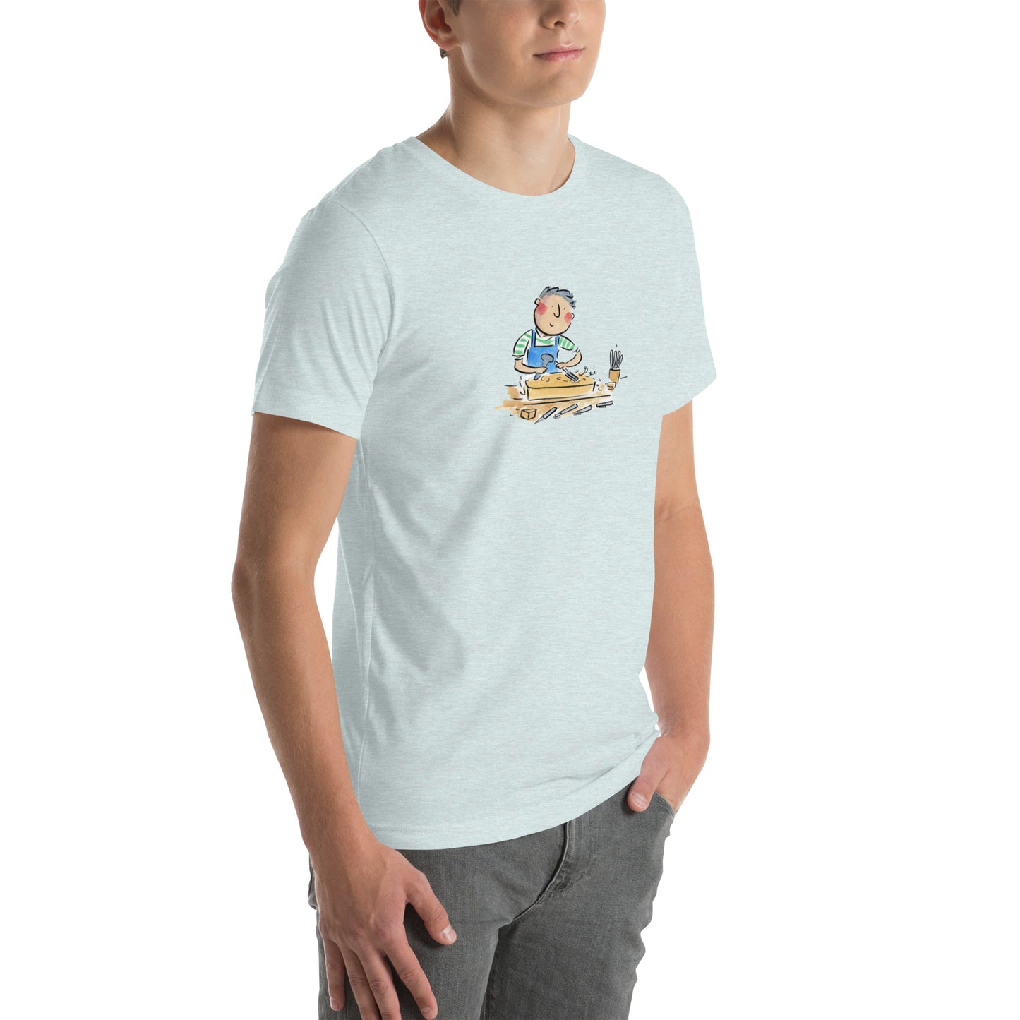 Wood carving Illustration by Rosie Brooks Unisex t-shirt