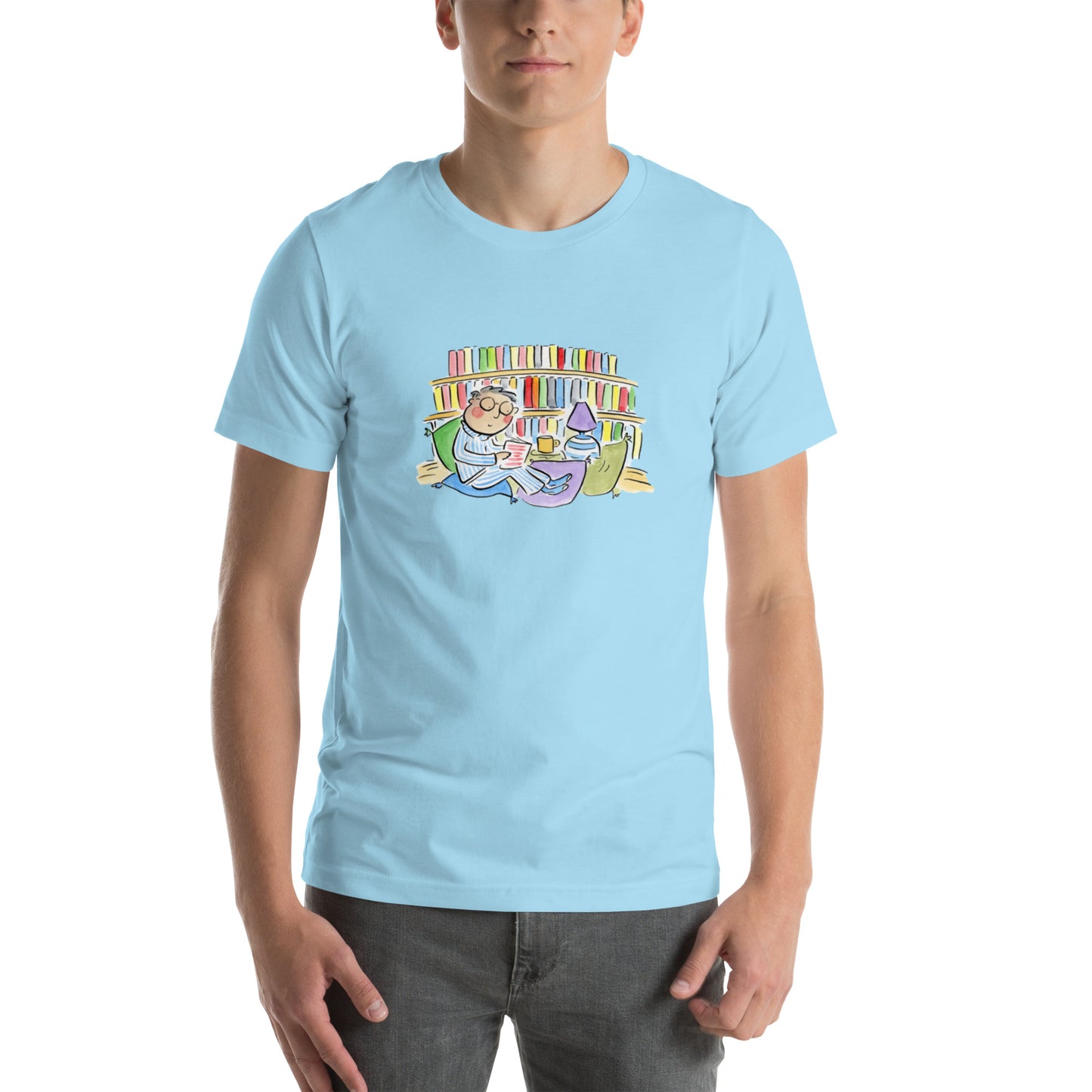Little Book Nook Illustration by Rosie Brooks Unisex t-shirt
