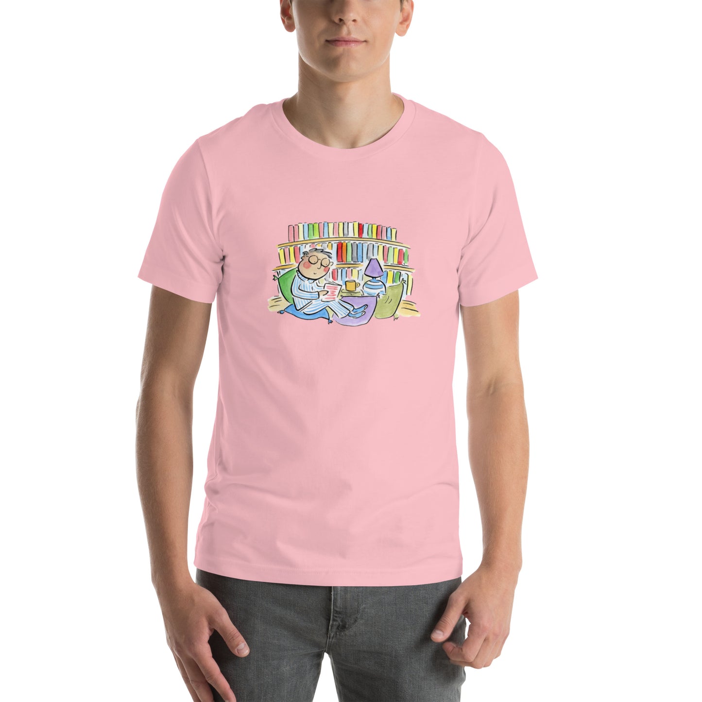 Little Book Nook Illustration by Rosie Brooks Unisex t-shirt
