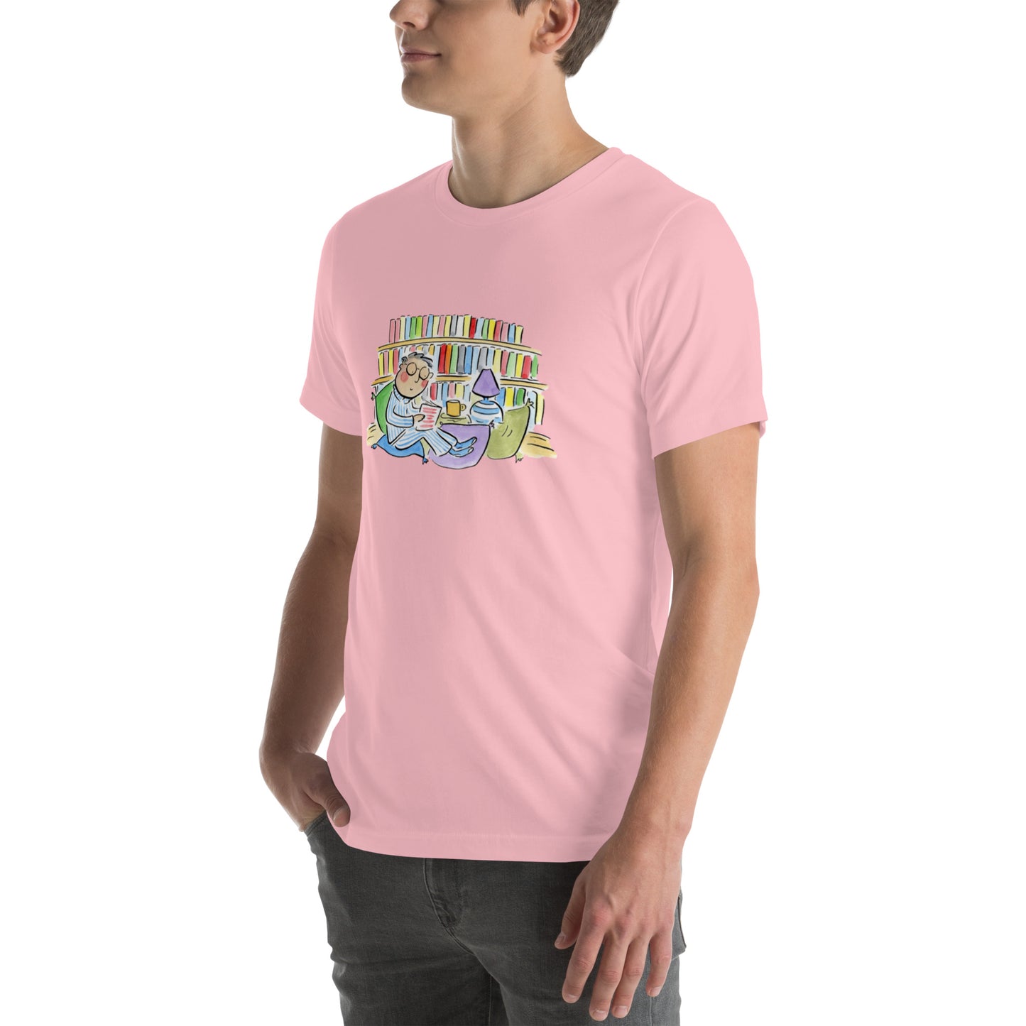 Little Book Nook Illustration by Rosie Brooks Unisex t-shirt