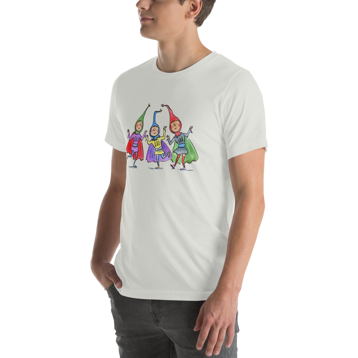 Jesters Illustration by Rosie Brooks Unisex t-shirt