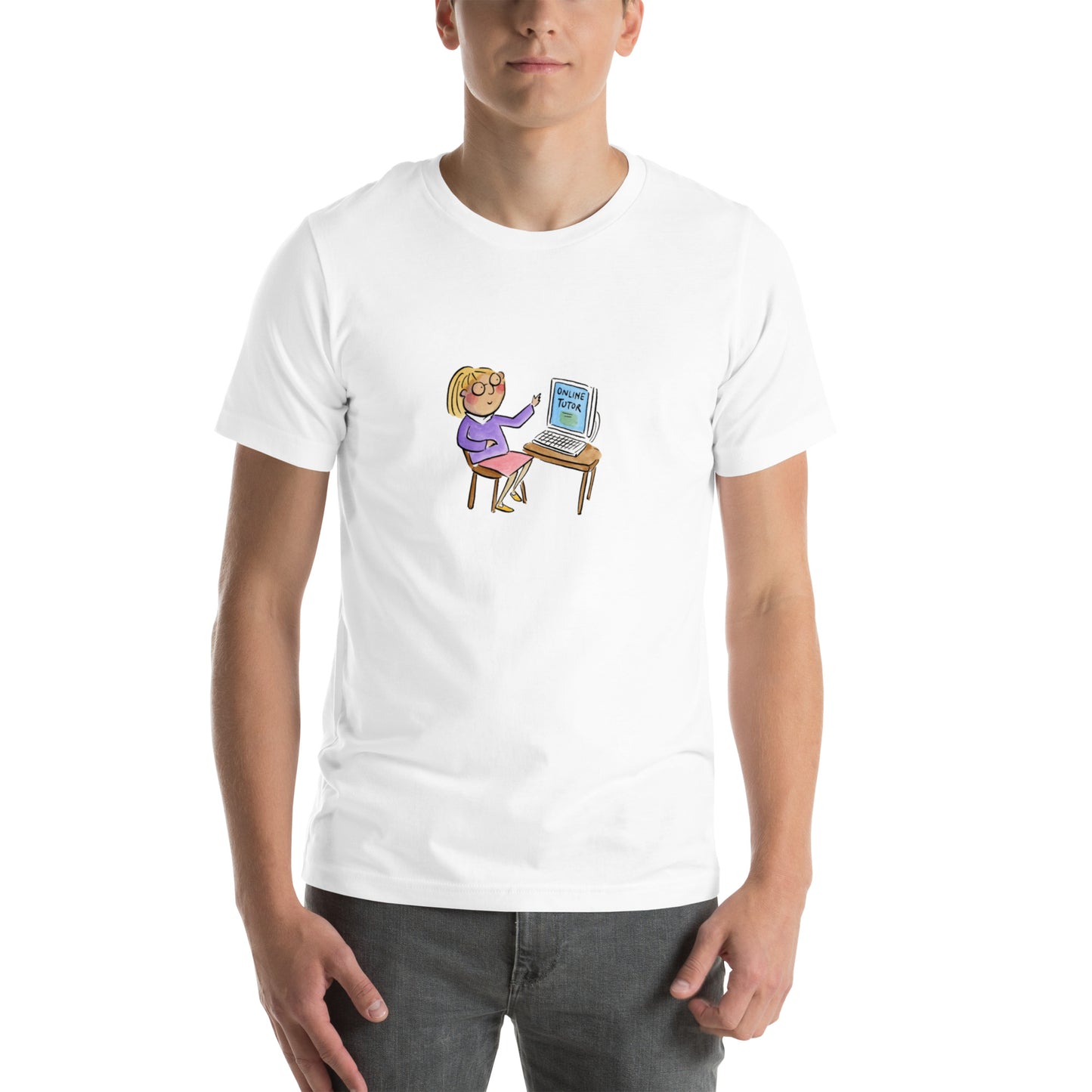Online Tutor Illustration by Rosie Brooks Unisex t-shirt