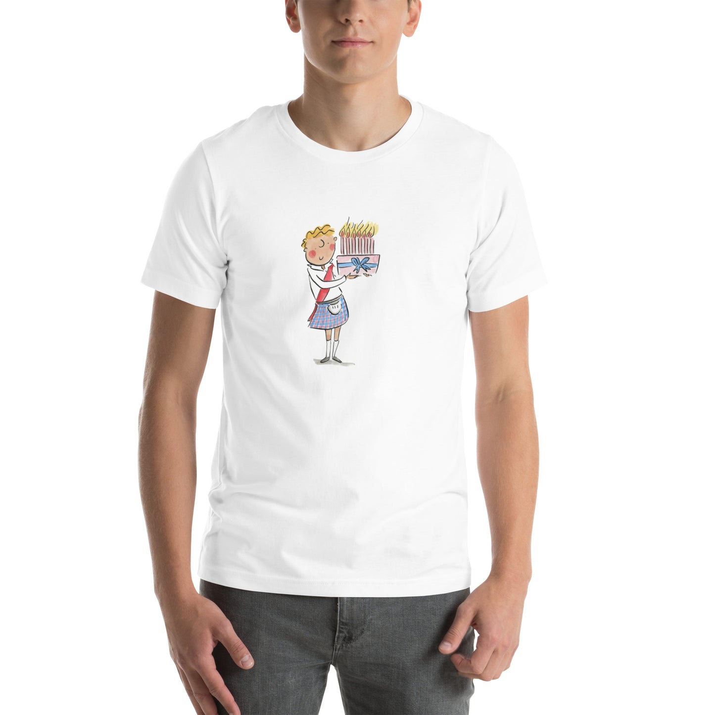 Happy Scottish Birthday Illustration by Rosie Brooks Unisex t-shirt