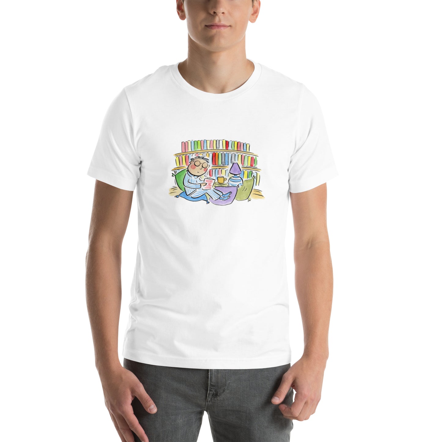 Little Book Nook Illustration by Rosie Brooks Unisex t-shirt