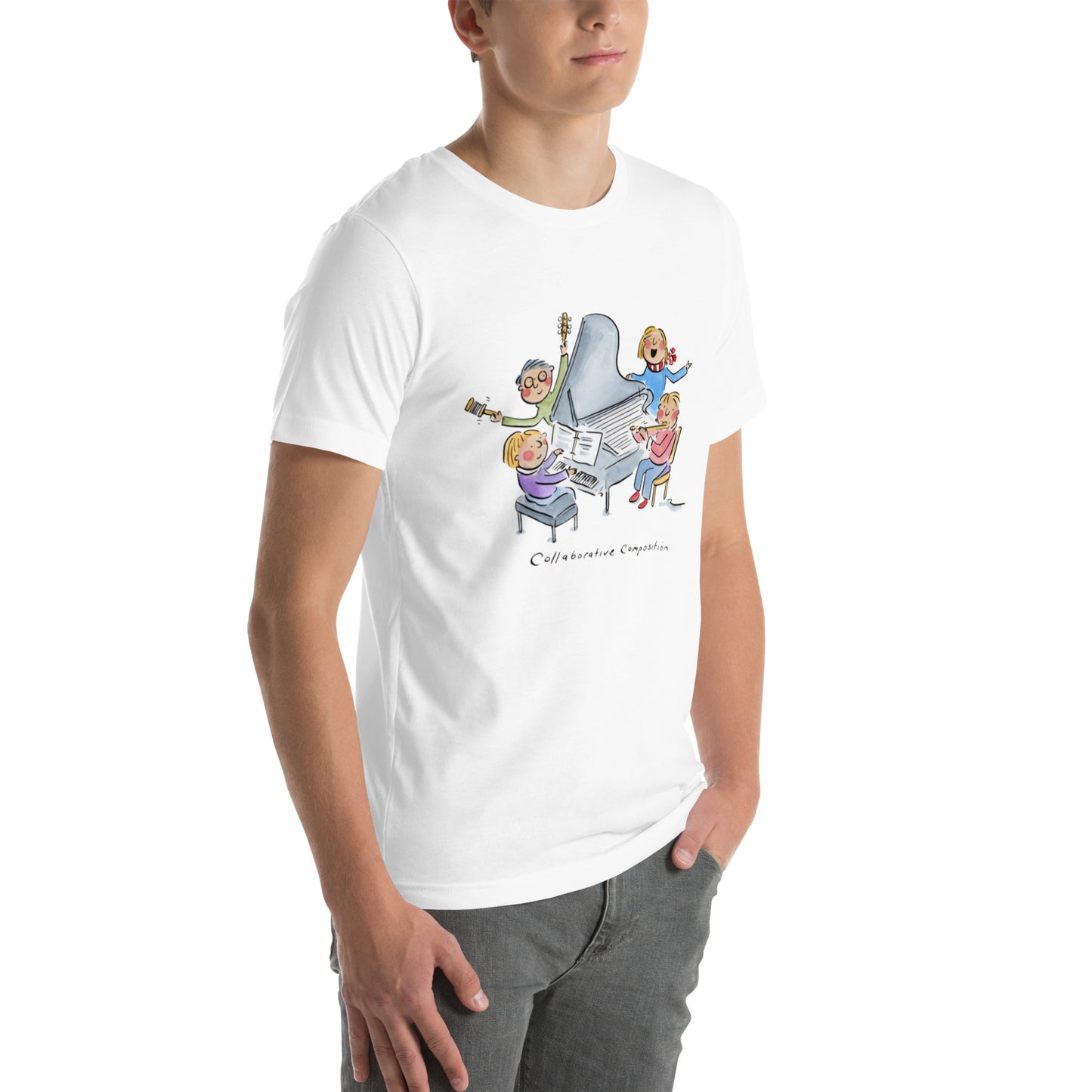 Collaborative Composition Illustration by Rosie Brooks Unisex t-shirt