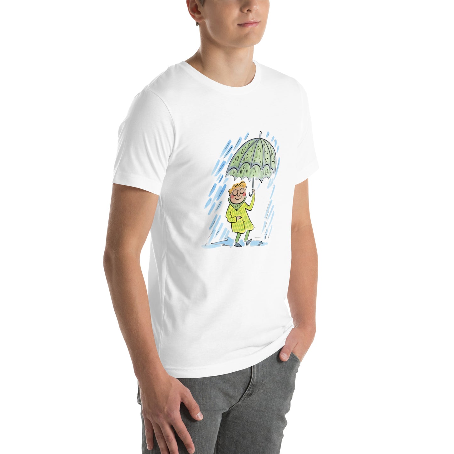 Music Umbrella Illustration by Rosie Brooks Unisex t-shirt