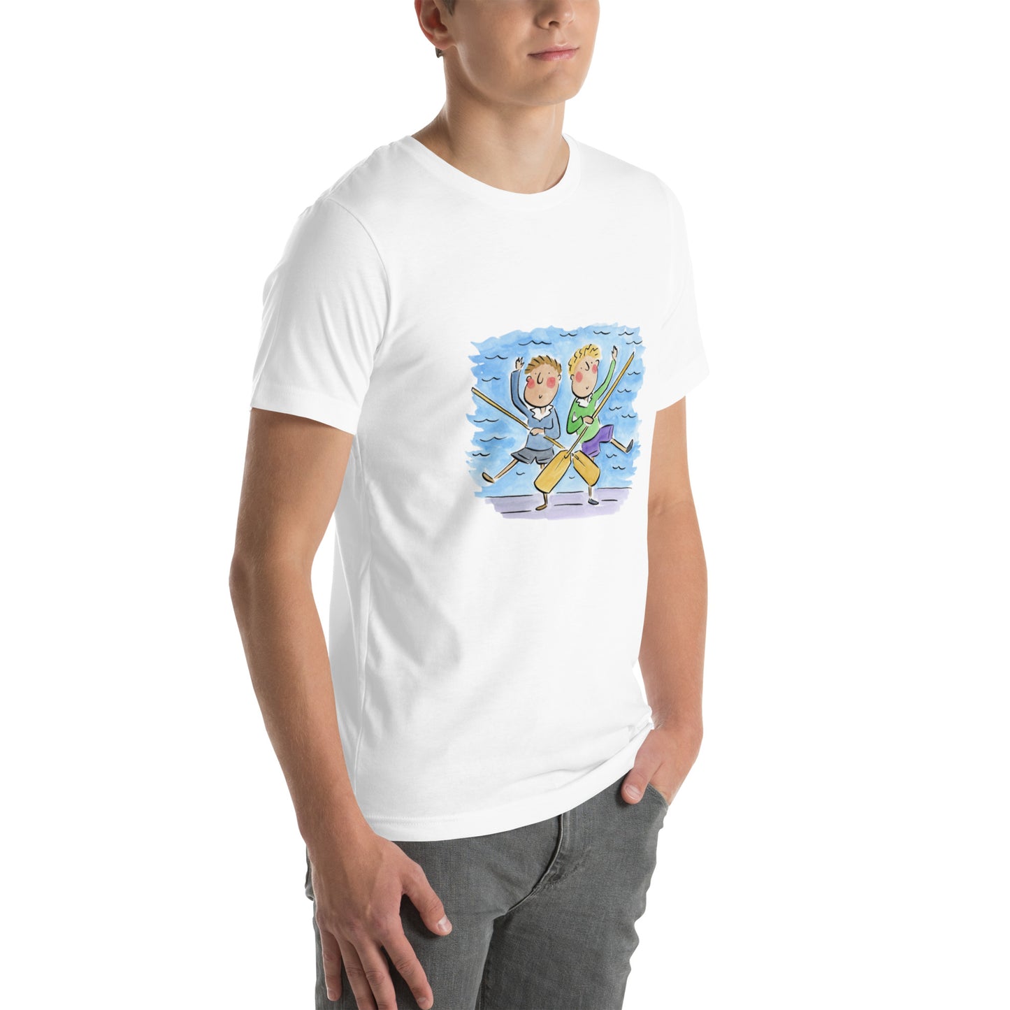 Oarsmen Illustration by Rosie Brooks Unisex t-shirt