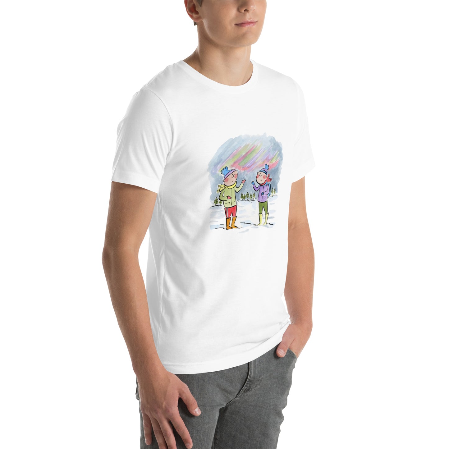 Aurora borealis Illustration by Rosie Brooks Unisex t-shirt