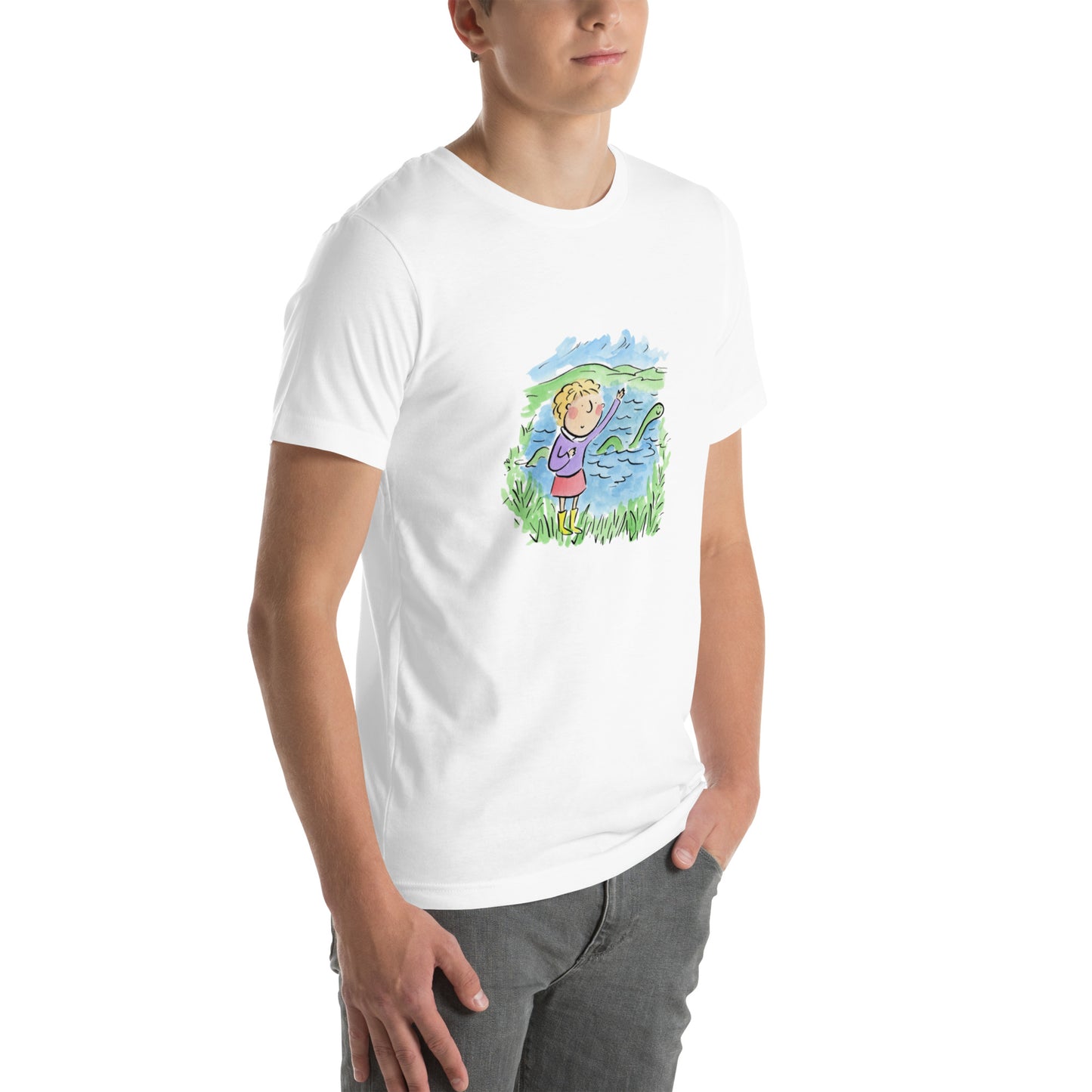 Loch Ness Illustration by Rosie Brooks Unisex t-shirt