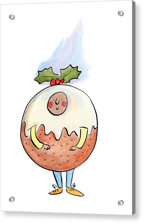 Christmas Pudding  1 - Acrylic Print