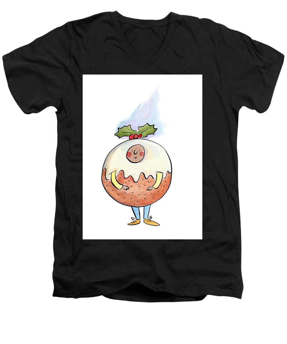 Christmas Pudding  1 - Men's V-Neck T-Shirt